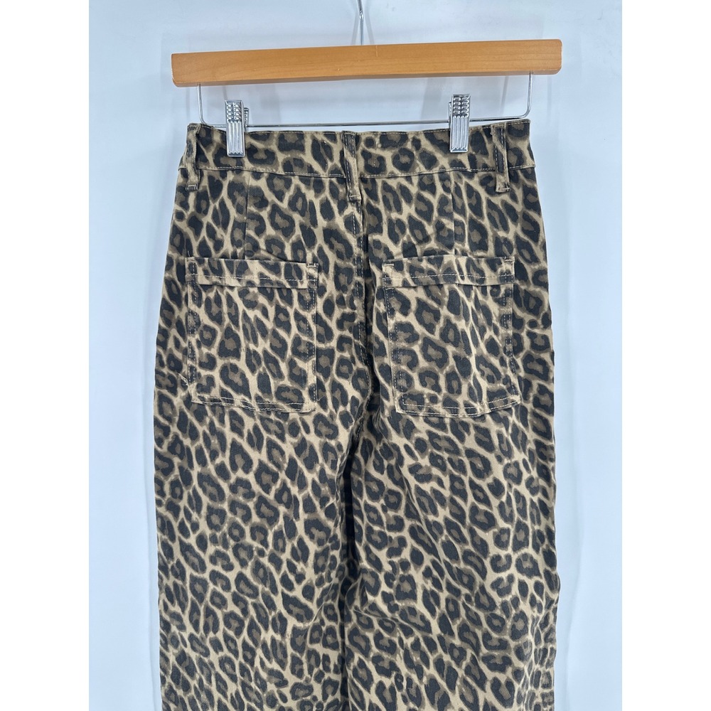 Anniewear Lea Leopard Wide Leg Jeans Large - Picture 6 of 7